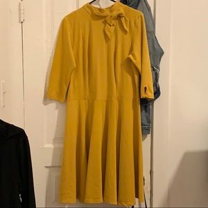 Unique Vintage stretch knit flare dress